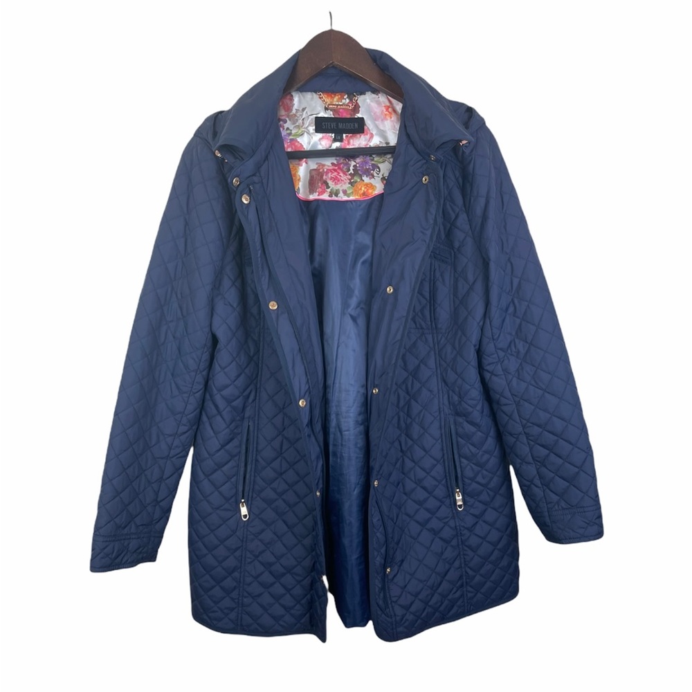 Steve Madden Quilted Coat Size Large